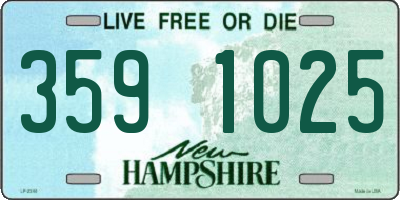 NH license plate 3591025