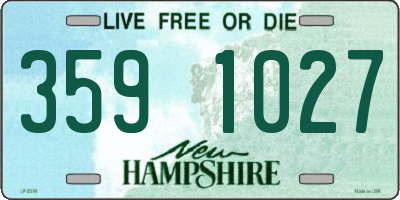 NH license plate 3591027