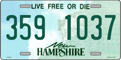 NH license plate 3591037