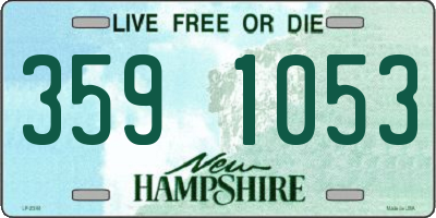NH license plate 3591053