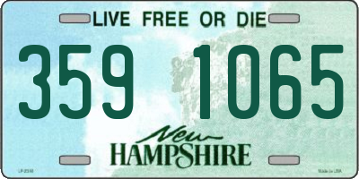 NH license plate 3591065