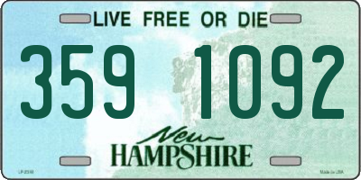 NH license plate 3591092