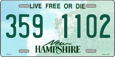 NH license plate 3591102