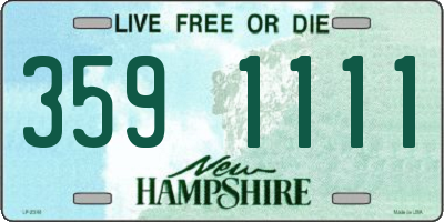 NH license plate 3591111