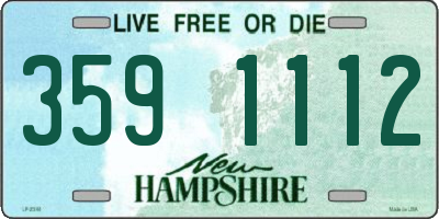 NH license plate 3591112