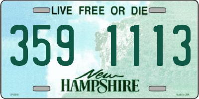 NH license plate 3591113