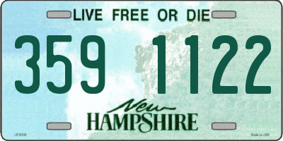 NH license plate 3591122