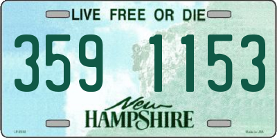 NH license plate 3591153