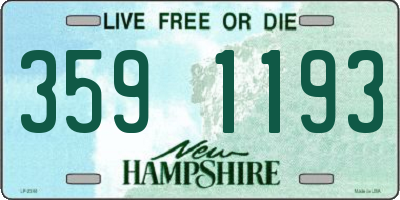 NH license plate 3591193