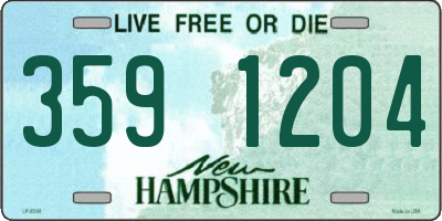 NH license plate 3591204