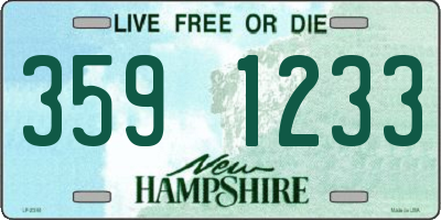 NH license plate 3591233