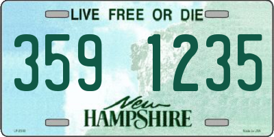 NH license plate 3591235