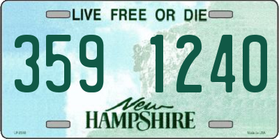 NH license plate 3591240