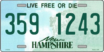 NH license plate 3591243
