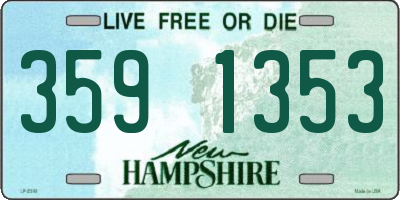 NH license plate 3591353