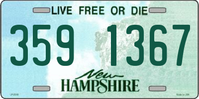 NH license plate 3591367