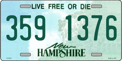 NH license plate 3591376