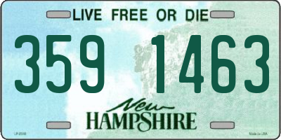 NH license plate 3591463