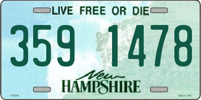 NH license plate 3591478