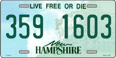 NH license plate 3591603
