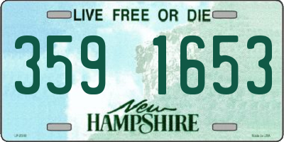 NH license plate 3591653