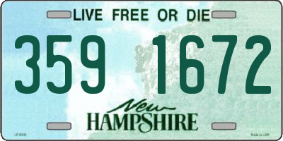 NH license plate 3591672