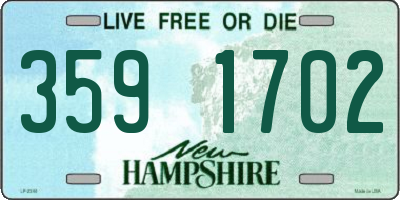 NH license plate 3591702