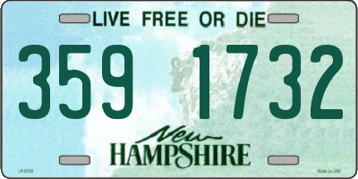 NH license plate 3591732