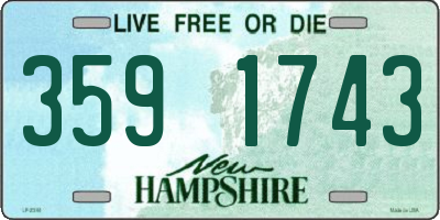 NH license plate 3591743