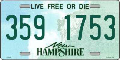 NH license plate 3591753