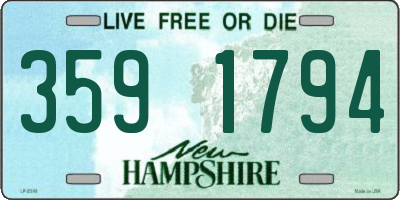 NH license plate 3591794