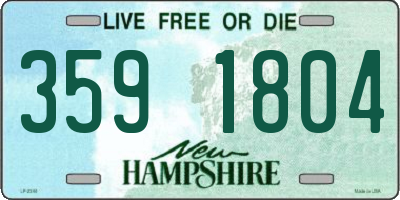 NH license plate 3591804