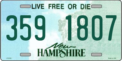 NH license plate 3591807