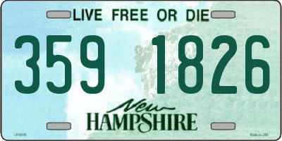 NH license plate 3591826