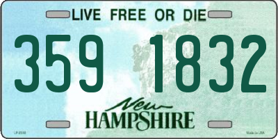 NH license plate 3591832