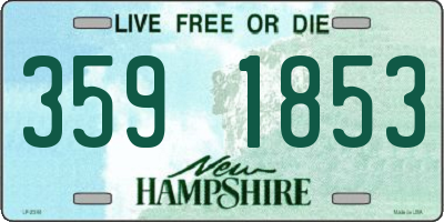 NH license plate 3591853