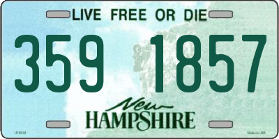 NH license plate 3591857