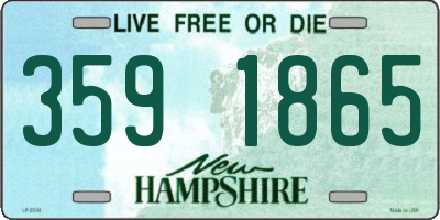 NH license plate 3591865