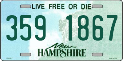 NH license plate 3591867
