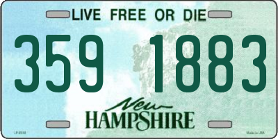 NH license plate 3591883