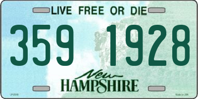 NH license plate 3591928