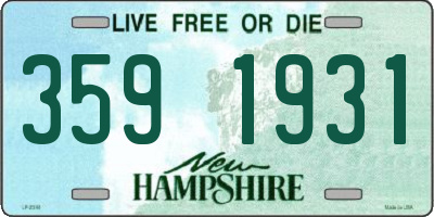 NH license plate 3591931