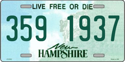 NH license plate 3591937