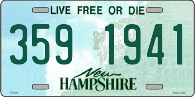 NH license plate 3591941
