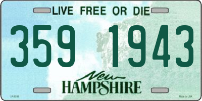 NH license plate 3591943
