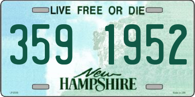 NH license plate 3591952