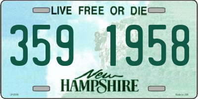 NH license plate 3591958