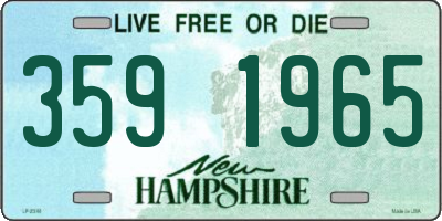 NH license plate 3591965