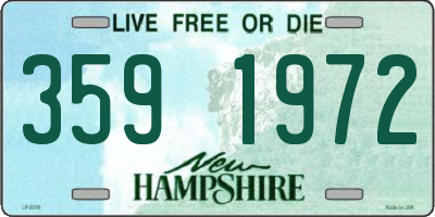 NH license plate 3591972