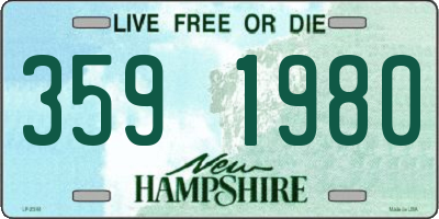 NH license plate 3591980
